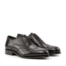 DapperFam Aeron in Black Men's Italian Leather Full Brogue in Black #color_ Black