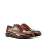 DapperFam Aeron in Brown / Fire / Tobacco Men's Hand-Painted Patina Full Brogue in Brown / Fire / Tobacco #color_ Brown / Fire / Tobacco