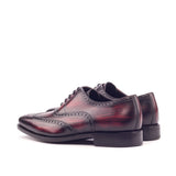 DapperFam Aeron in Burgundy Men's Hand-Painted Patina Full Brogue in #color_