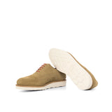 DapperFam Aeron in Camel Men's Lux Suede Full Brogue in #color_