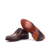 DapperFam Aeron in Cognac / Dark Brown Men's Italian Leather Full Brogue in #color_