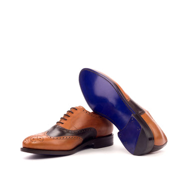 DapperFam Aeron in Cognac / Dark Brown Men's Italian Leather Full Brogue in #color_