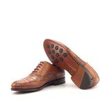 DapperFam Aeron in Cognac / Med Brown Men's Italian Leather Full Brogue in #color_