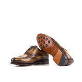 DapperFam Aeron in Cognac Men's Hand-Painted Patina Full Brogue in #color_