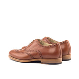 DapperFam Aeron in Cognac Men's Italian Leather Full Brogue in #color_