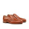 DapperFam Aeron in Cognac Men's Italian Leather Full Brogue in Cognac #color_ Cognac