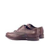 DapperFam Aeron in Dark Brown Men's Italian Embossed & Pebble Grain Leather Full Brogue in #color_