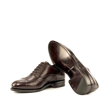 DapperFam Aeron in Dark Brown Men's Italian Leather Full Brogue in #color_