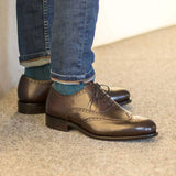 DapperFam Aeron in Dark Brown Men's Italian Leather Full Brogue in #color_