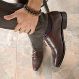 DapperFam Aeron in Dark Brown Men's Italian Leather Full Brogue in #color_