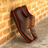 DapperFam Aeron in Dark Brown Men's Italian Leather Full Brogue in #color_