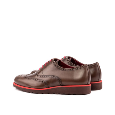 DapperFam Aeron in Dark Brown Men's Italian Leather Full Brogue in #color_