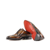 DapperFam Aeron in Fire Men's Hand-Painted Patina Full Brogue in #color_