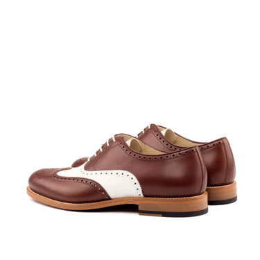 DapperFam Aeron in Med Brown / White Men's Italian Leather Full Brogue in #color_