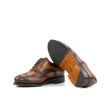 DapperFam Aeron in Med Brown Men's Italian Leather Full Brogue in #color_