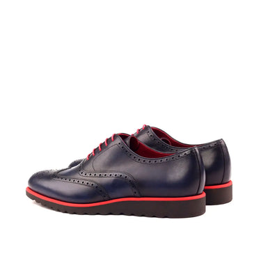 DapperFam Aeron in Navy Men's Italian Leather Full Brogue in #color_