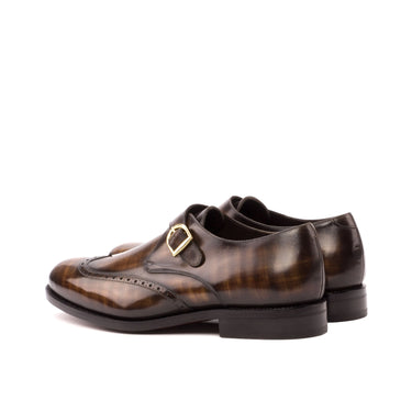 DapperFam Brenno in Brown Men's Hand-Painted Patina Single Monk in #color_