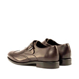 DapperFam Brenno in Dark Brown Men's Italian Leather Single Monk in #color_