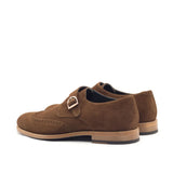 DapperFam Brenno in Med Brown Men's Lux Suede Single Monk in #color_