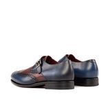 DapperFam Brenno in Navy / Burgundy Men's Italian Leather Single Monk in #color_