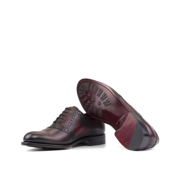 DapperFam Fabrizio in Burgundy Men's Italian Leather Saddle in #color_