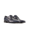 DapperFam Fabrizio in Navy Men's Italian Leather Saddle in Navy #color_ Navy