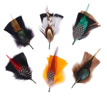 DapperFam Hat Feathers Pack of 3 Millinery Feathers in #color_