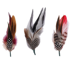 DapperFam Hat Feathers Pack of 3 Millinery Feathers in #color_