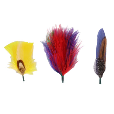 DapperFam Hat Feathers Pack of 3 Millinery Feathers in #color_