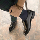 DapperFam Giuliano in Black Men's Patent Leather Whole Cut in #color_