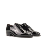 DapperFam Giuliano in Black Men's Patent Leather Whole Cut in Black #color_ Black