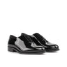 DapperFam Giuliano in Black Men's Super Soft Patent Leather Whole Cut in Black #color_ Black