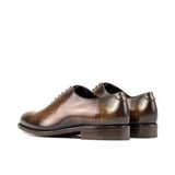 DapperFam Giuliano in Brown Men's Hand-Painted Patina Whole Cut in #color_