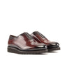 DapperFam Giuliano in Burgundy Men's Hand-Painted Patina Whole Cut in Burgundy #color_ Burgundy