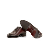 DapperFam Giuliano in Burgundy Men's Italian Leather Whole Cut in #color_