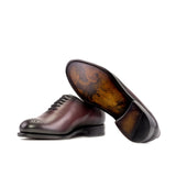 DapperFam Giuliano in Burgundy Men's Italian Leather Whole Cut in #color_