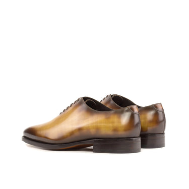 DapperFam Giuliano in Cognac Men's Hand-Painted Patina Whole Cut in #color_