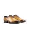 DapperFam Giuliano in Cognac Men's Hand-Painted Patina Whole Cut in Cognac #color_ Cognac