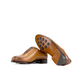 DapperFam Giuliano in Cognac Men's Italian Leather Whole Cut in #color_