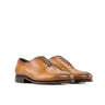 DapperFam Giuliano in Cognac Men's Italian Leather Whole Cut in Cognac #color_ Cognac