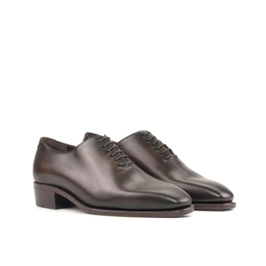 DapperFam Giuliano in Dark Brown Men's Vitello Leather Whole Cut in Dark Brown #color_ Dark Brown