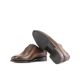 DapperFam Giuliano in Med Brown Men's Vitello Leather Whole Cut in #color_