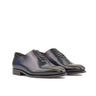 DapperFam Giuliano in Navy Men's Italian Leather Whole Cut in Navy #color_ Navy