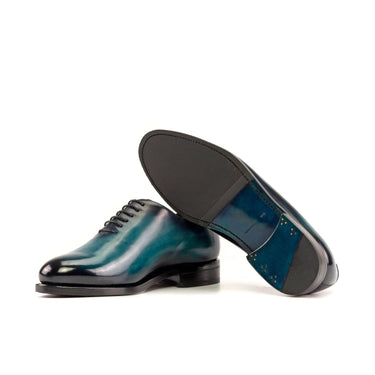 DapperFam Giuliano in Turquoise Men's Hand-Painted Patina Whole Cut in #color_