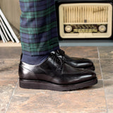 DapperFam Lorenzo in Black Men's Italian Leather Derby Split Toe in #color_