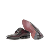 DapperFam Lorenzo in Burgundy Men's Italian Leather Derby Split Toe in #color_