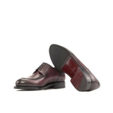 DapperFam Lorenzo in Burgundy Men's Italian Leather Derby Split Toe in #color_