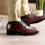 DapperFam Lorenzo in Burgundy Men's Italian Leather Derby Split Toe in #color_