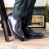 DapperFam Lorenzo in Navy Men's Italian Leather Derby Split Toe in #color_