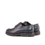 DapperFam Lorenzo in Navy Men's Italian Leather Derby Split Toe in #color_